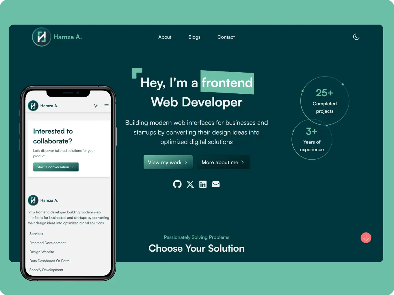 2024 personal website for frontend web development